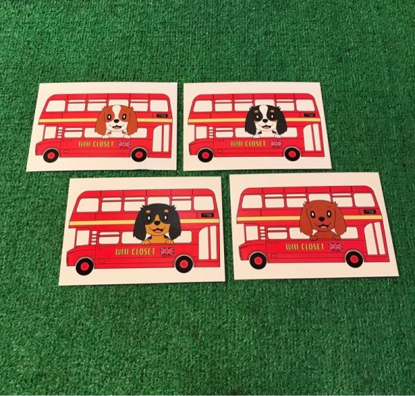 画像2: 【アウトレット品】ロンドンバスキャバリアポストカード (2)