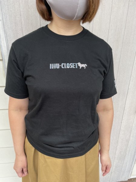 画像5: 【BLACK】INU-CLOSET ロゴ★スパングルTシャツ (5)