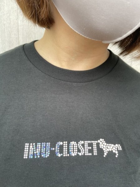 画像6: 【BLACK】INU-CLOSET ロゴ★スパングルTシャツ (6)