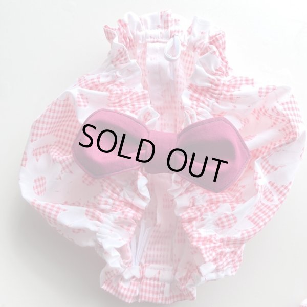 画像2: すあませいさくしょ☆チェックとお花のリボンスヌード (2)