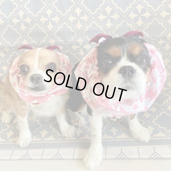 画像5: すあませいさくしょ☆チェックとお花のリボンスヌード (5)