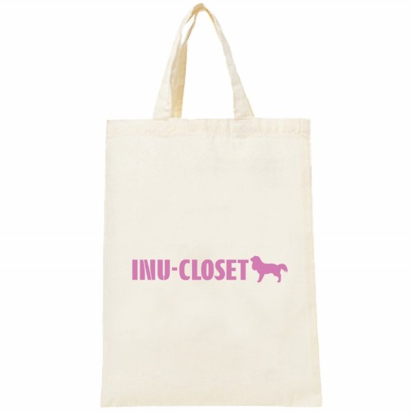 画像1: コットンエコバッグ【INU-CLOSET】PINK (1)