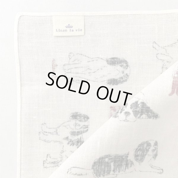 画像4: Linen la vie(リネン ラ・ヴィ):キャバリアハンカチ (4)