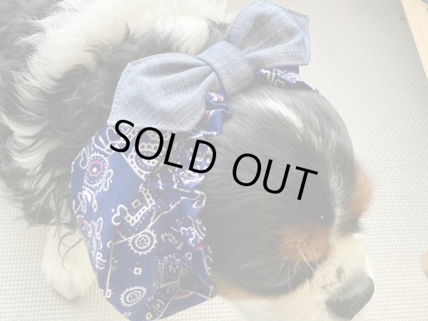 画像3: すあませいさくしょ☆バンダナなリボンスヌード＆シュシュ（Mサイズのみ） (3)