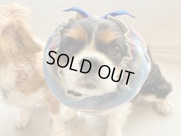 画像2: すあませいさくしょ☆ダブルガーゼボーダーなリボンスヌード&シュシュ(Mサイズのみ) (2)