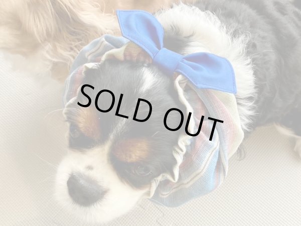 画像3: すあませいさくしょ☆ダブルガーゼボーダーなリボンスヌード&シュシュ(Mサイズのみ) (3)