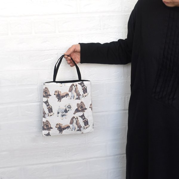 画像7: Linen la vie(リネン ラ・ヴィ):犬柄 【ミニョントートバッグ】 (7)