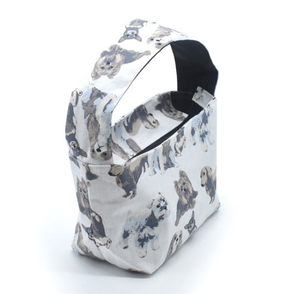 画像6: Linen la vie(リネン ラ・ヴィ):犬柄 【ワンハンドルミニバッグ】 (6)