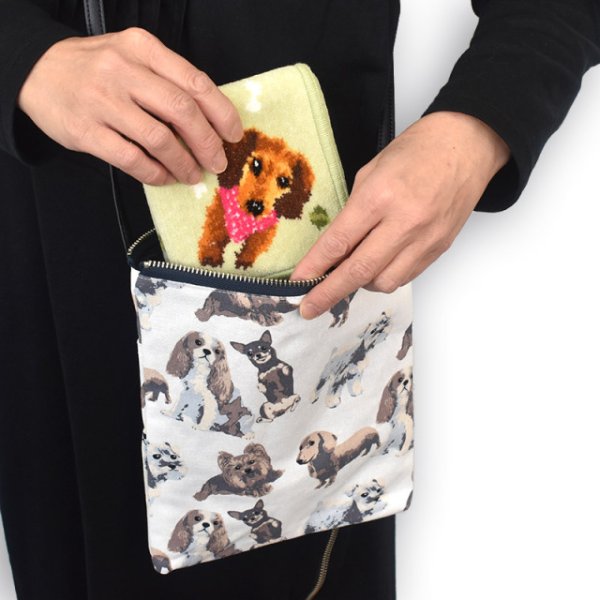 画像10: Linen la vie(リネン ラ・ヴィ):犬柄 【おさんぽポシェット】 (10)