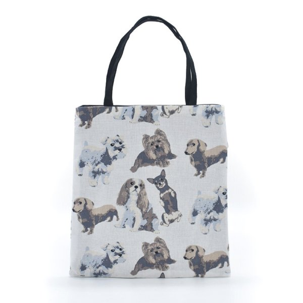 画像4: Linen la vie(リネン ラ・ヴィ):犬柄 【ミニョントートバッグ】 (4)