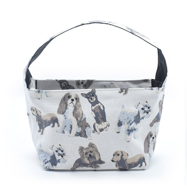 画像4: Linen la vie(リネン ラ・ヴィ):犬柄 【ワンハンドルミニバッグ】 (4)