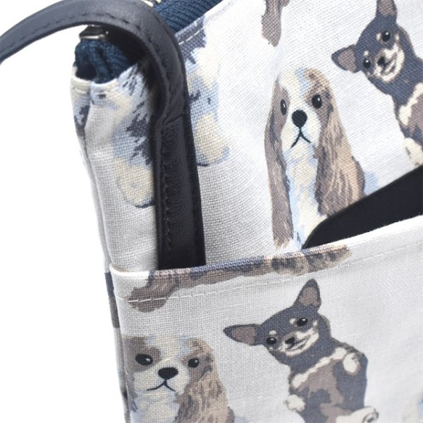画像4: Linen la vie(リネン ラ・ヴィ):犬柄 【おさんぽポシェット】 (4)