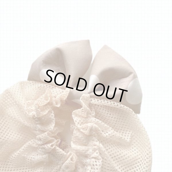 画像4: すあませいさくしょ☆水玉メッシュリボンスヌード (4)