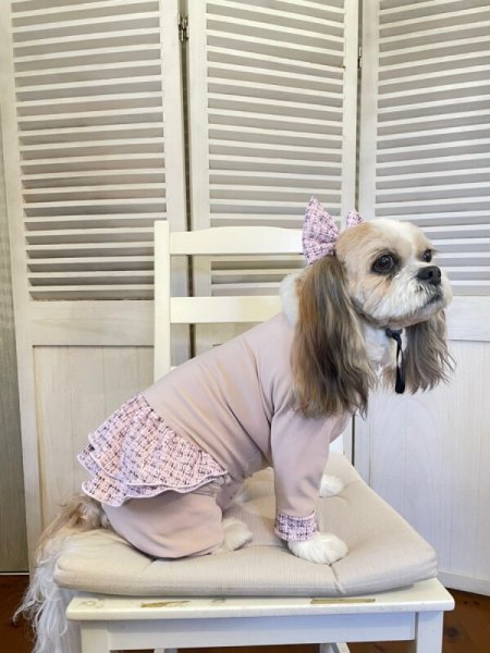画像4:  人気★再販 【キャバスーツ FRILL】PINK TWEED (4)