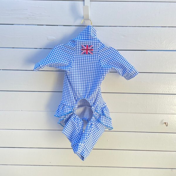 画像2:  2月新作 【キャバスーツ FRILL】GINGHAM SMOCK (2)