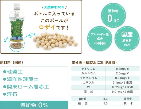 画像8:  【ZEN店長＆Jennyちゃん愛用】 ROZAI　天然素材　サプリメントウォーターボトル (8)