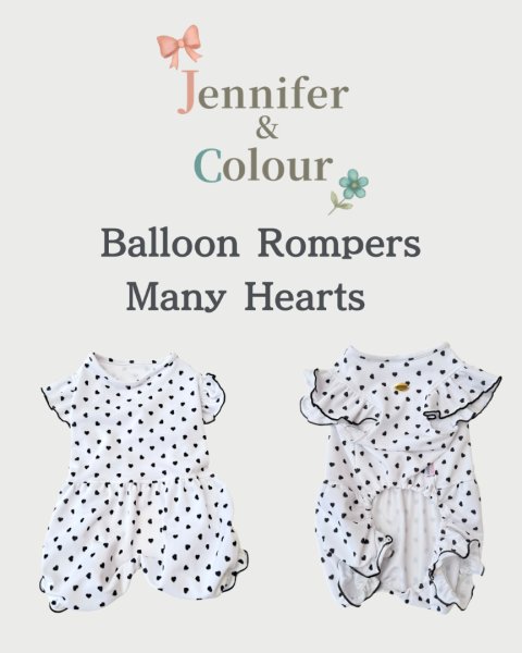 画像6:  【注文受付中】  6月新作  【Jennifer & Colour】BALLOON ROMPERS（バルーンロンパース）Many Hearts (6)