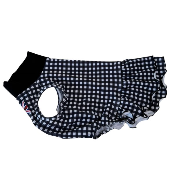画像1:  【注文受付中】  9月新作 【キャバスーツ ワンピ】GINGHAM BLACK (1)