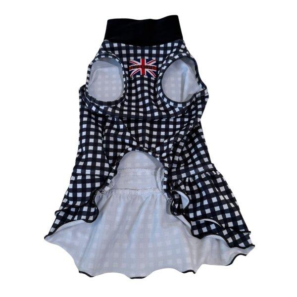 画像2:  【注文受付中】  9月新作 【キャバスーツ ワンピ】GINGHAM BLACK (2)