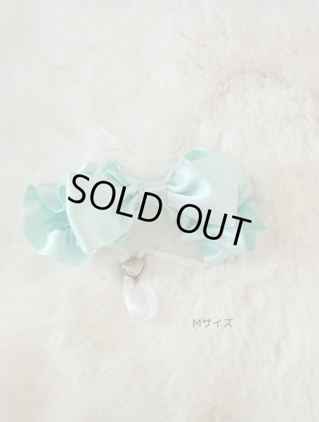 画像1: リボンイヤーバンド【ミント・Ｍサイズ】 (1)