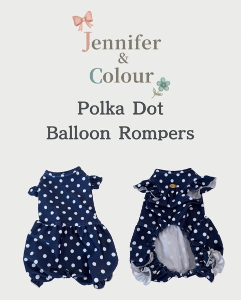 画像6:  【注文受付中】  8月新作  【Jennifer & Colour】BALLOON ROMPERS（バルーンロンパース）Polka Dot (6)