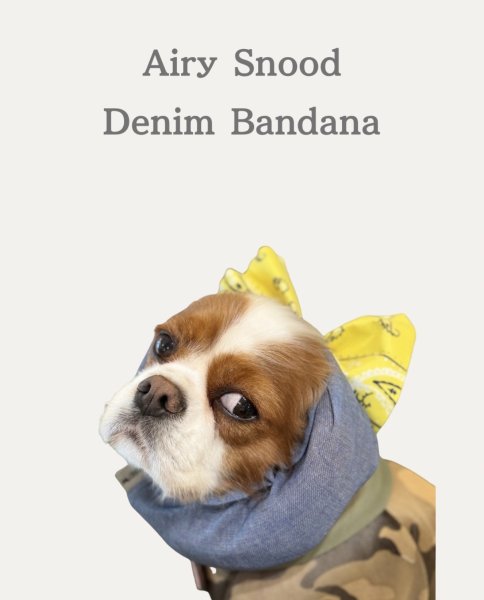 画像1: エアリースヌード： Denim Bandana (1)
