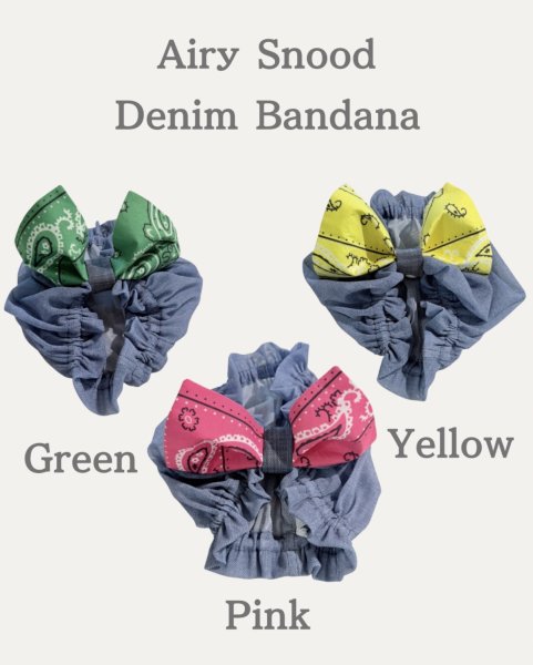 画像2: エアリースヌード： Denim Bandana (2)