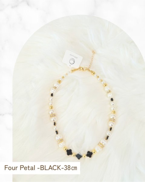画像2: My Fit Jewelry ネックレス【Four Petal -BLACK-・38cm】★先行販売★ (2)