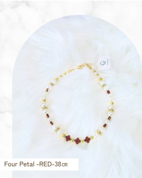 画像2: My Fit Jewelry ネックレス【Four Petal -RED-・38cm】★先行販売★ (2)