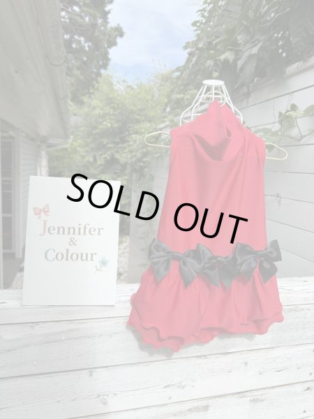 画像8:  【20%OFF】 Lサイズ（リボン選択可）【Jennifer & Colour】リボンドレス・ジャガー (8)