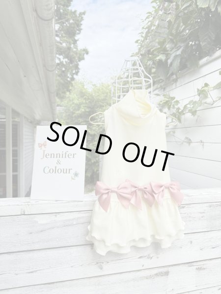 画像9:  【20%OFF】 Lサイズ（リボン選択可）【Jennifer & Colour】リボンドレス・ジャガー (9)
