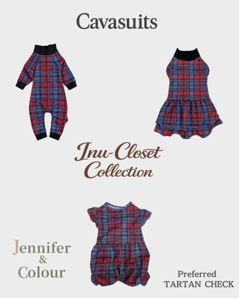画像4:  【注文受付中】  10月新作  【Jennifer & Colour】BALLOON ROMPERS（バルーンロンパース）Preferred TARTAN CHECK（プリファードタータンチェック） (4)