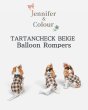 画像2:  【注文受付中】  10月新作  【Jennifer & Colour】BALLOON ROMPERS（バルーンロンパース）TARTAN CHECK　BEIGE（タータンチェックベージュ） (2)