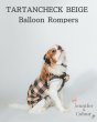 画像1:  【注文受付中】  10月新作  【Jennifer & Colour】BALLOON ROMPERS（バルーンロンパース）TARTAN CHECK　BEIGE（タータンチェックベージュ） (1)