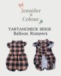画像4:  【注文受付中】  10月新作  【Jennifer & Colour】BALLOON ROMPERS（バルーンロンパース）TARTAN CHECK　BEIGE（タータンチェックベージュ） (4)