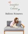 画像1: 【Jennifer & Colour】BALLOON ROMPERS（バルーンロンパース）PINK STRIPE (1)