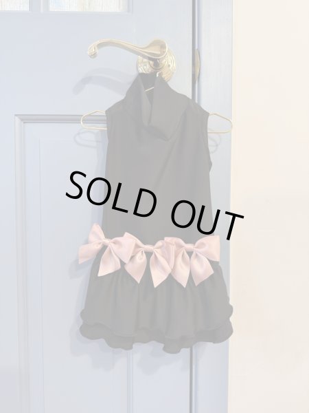 画像1: 10%OFF【Jennifer & Colour】リボンドレス★即納品★Mサイズ/ブラックＸローズリボン (1)