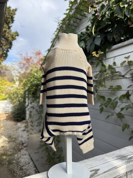 画像5:  12月新作 【Cavasuits KNIT】パネルボーダー2025：ベージュ (5)