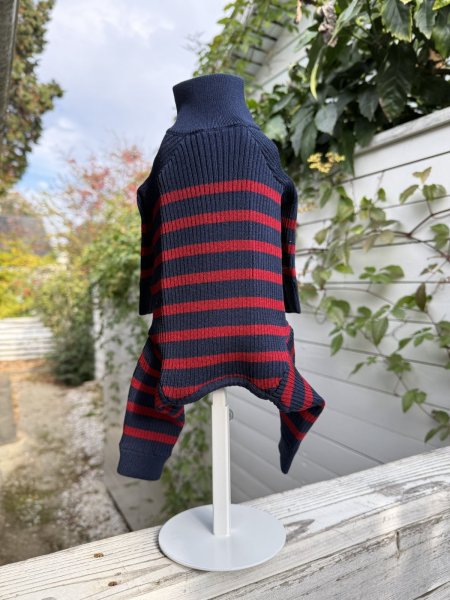 画像5:  12月新作 【Cavasuits KNIT】パネルボーダー2025：ネイビー (5)