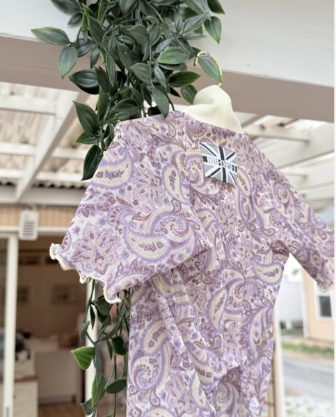 画像8:  【注文受付中】  7月新作 【キャバスーツ LIMITED】Airy SMOCK：Purple Paisley (8)
