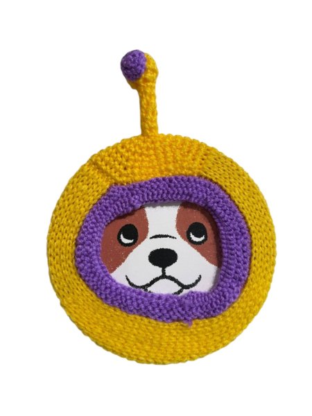 画像1: 宇宙犬スヌード☆イエローＸパープル (1)