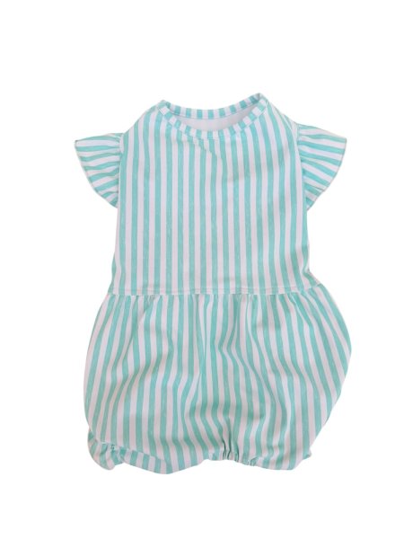 画像13:  【注文受付中】  6月新作  【Jennifer & Colour】BALLOON ROMPERS（バルーンロンパース）MINT：Chalk Stripe (13)