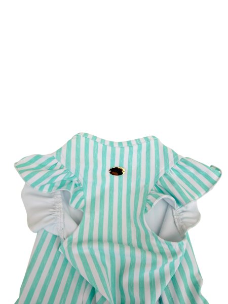 画像12:  【注文受付中】  6月新作  【Jennifer & Colour】BALLOON ROMPERS（バルーンロンパース）MINT：Chalk Stripe (12)
