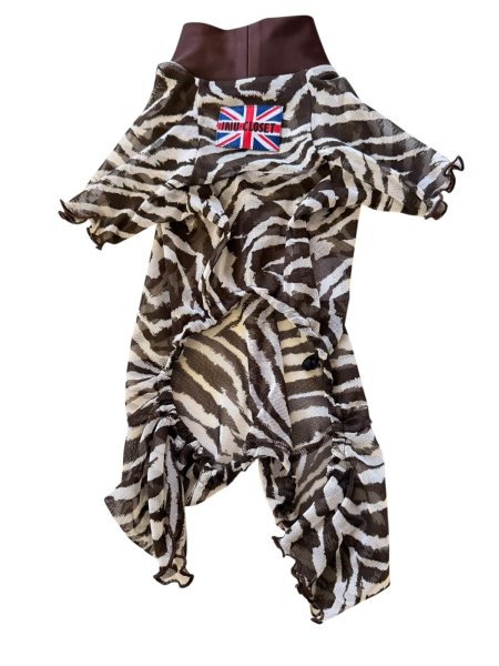 画像1:  2月新作 【キャバスーツ LIMITED】Airy SMOCK：ZEBRA・BROWN (1)