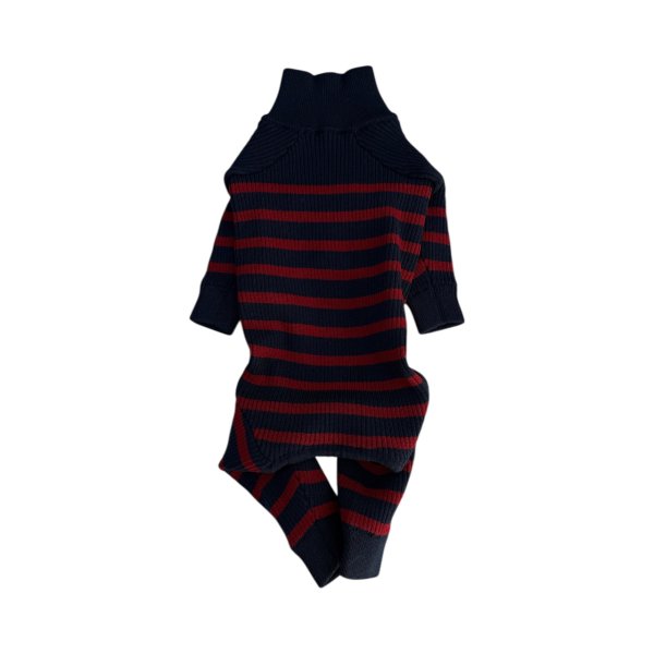 画像3:  12月新作 【Cavasuits KNIT】パネルボーダー2025：ネイビー (3)