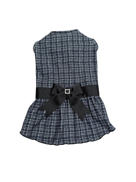 画像1:  【注文受付中】  12月新作 【Jennifer & Colour】Switch Dress：BLACK TWEED (1)