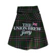 画像1:  【オリジナルネーム入り】 UNION BREW バリスタシャツ：コーデュロイ GREEN TARTAN (1)