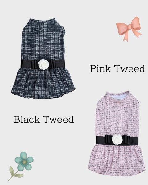 画像2:  【注文受付中】  12月新作 【Jennifer & Colour】Switch Dress：BLACK TWEED (2)