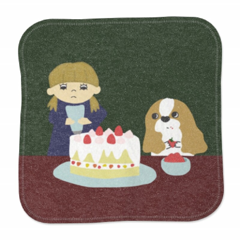 キャバリアのクリスマスミニタオルハンカチ（2枚セット） - ＩＮＵ